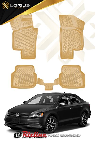Rizline Volkswagen Jetta 2015 Sonrası Bej 3d Havuzlu Paspas