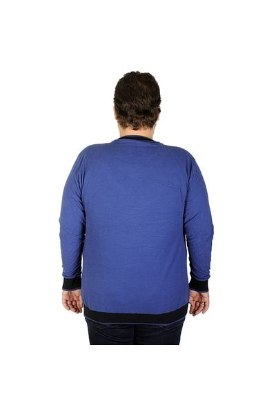 ModeXL Ανδρικό φούτερ Mode Xl Large Size Beach City 19136 Indigo