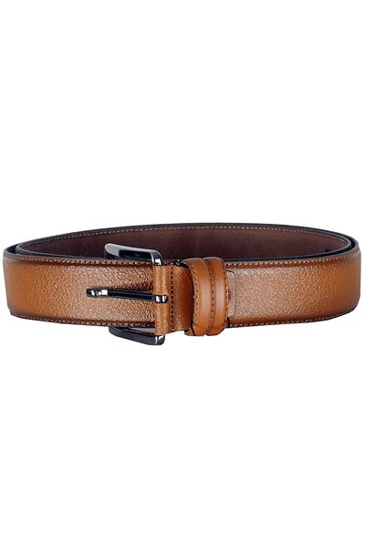 ModeXL Διπλή δερμάτινη ζώνη Mode Xl πλάτους 4 cm - Floter 4269 Tan