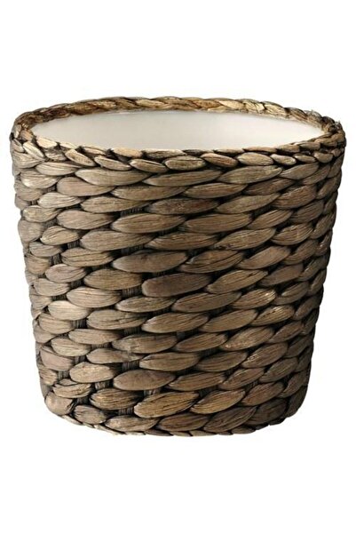 IKEA Druvflader 12 Cm El Yapımı Hasır Saksı - Su Sümbülü