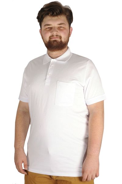ModeXL Mode Xl Μπλουζάκι μεγάλου μεγέθους Polo Pocket Lycra Pike Md 20554 Λευκό