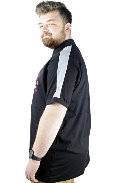 ModeXL Mode Xl Ανδρικό T Shirt Polo Best Team 22307 Μαύρο