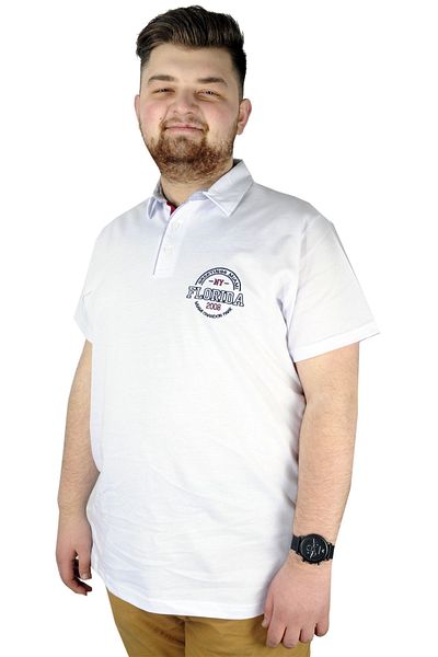 ModeXL Ανδρικό μπλουζάκι Mode Xl Polo Florida 22303 Λευκό