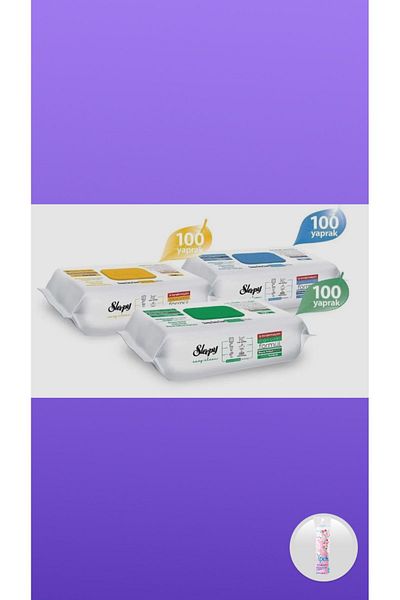 Sleepy Easy Clean Surface Cleaning Towel 100 Sheets 3 Pack (Makeup Cotton Gift)