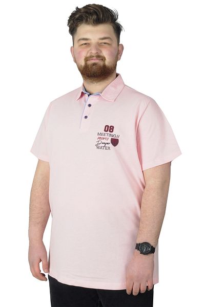 ModeXL Mode Xl Μπλουζάκι μεγάλου μεγέθους Polo 08 Meeting 22329 Salmon