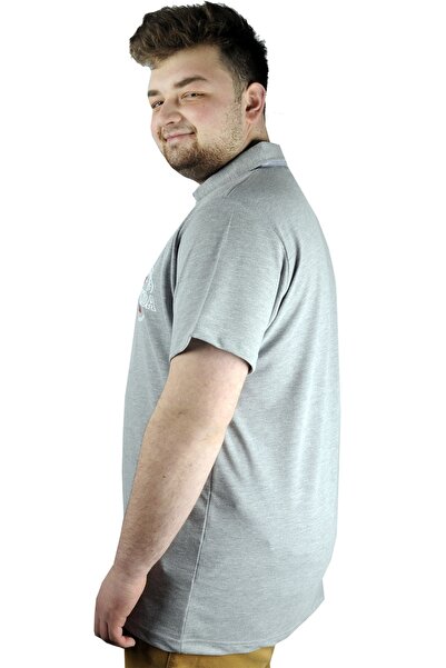 ModeXL Ανδρικό μπλουζάκι Mode Xl Polo Florida 22303 Grey Melange