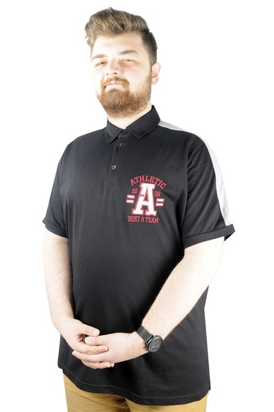 ModeXL Mode Xl Ανδρικό T Shirt Polo Best Team 22307 Μαύρο