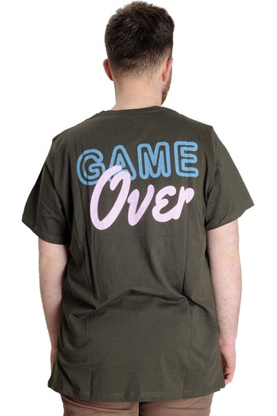 ModeXL Ανδρικό T-shirt Mode Xl Large Size Game Over 23130 Χακί