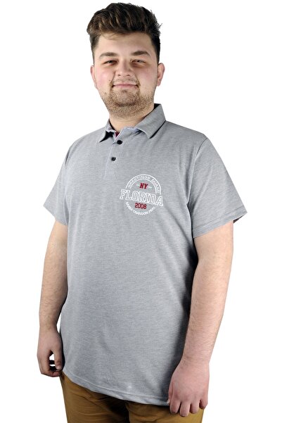 ModeXL Ανδρικό μπλουζάκι Mode Xl Polo Florida 22303 Grey Melange