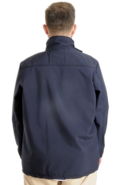 ModeXL Ανδρικό αδιάβροχο παλτό Softshell - Mode XL, Plus Size, Navy 21232
