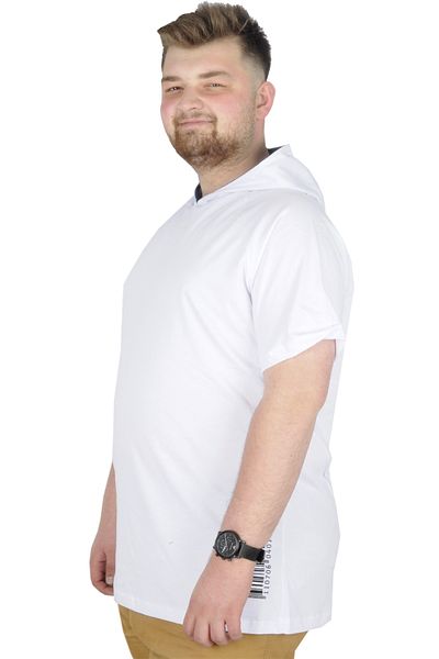 ModeXL Mode Xl Μπλουζάκι με κουκούλα Barcode 22178 Λευκό