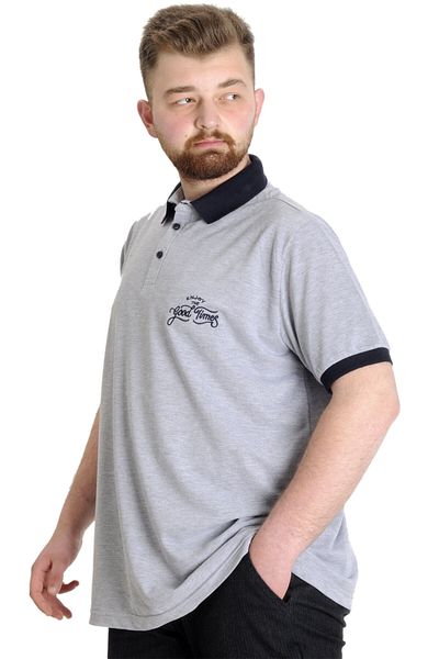 ModeXL Ανδρικό μπλουζάκι πόλο Mode Xl Plus Size Good Times 23345 Grimelange