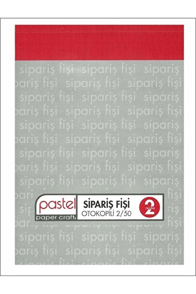 Pastel Sipariş Fişi (14x20 Cm Ölçülerinde A5 ) Otokopili 2/50 2 Nüsha (1 ASIL...