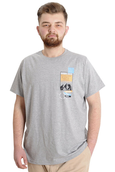 ModeXL Mode Xl Великий розмір Чоловіча футболка Unıque 23111 Grimelanj