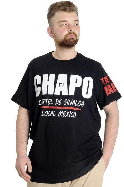 ModeXL Tricou Bărbați Mărime Mare Mode Xl El Chapo 23154 Negru
