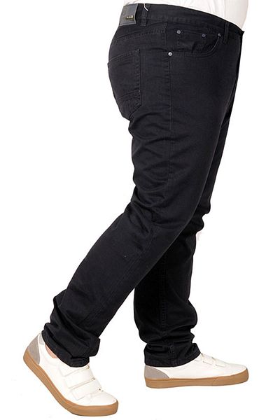 ModeXL بنطلون كتان رجالي مقاس كبير موديل Xl 5 جيوب 21003 أزرق داكن