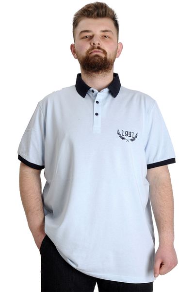 ModeXL Ανδρικό μπλουζάκι πόλο Mode Xl Plus Size 1991 23341 Μπλε