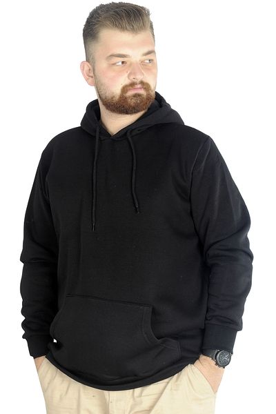 ModeXL Mode Xl Ανδρικό φούτερ με κουκούλα Kangaroo Pocket Basic 20562 Μαύρο
