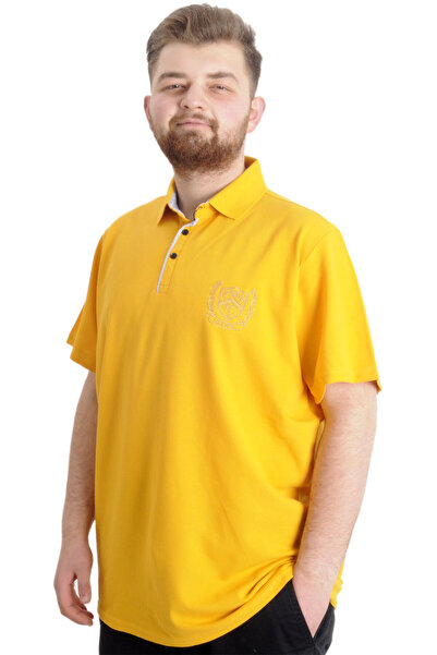 ModeXL Mode Xl Ανδρικό T-shirt Polo E.s.t 1991 23322 Mustard