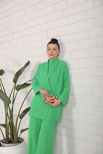 Melike Tatar Green Jacket Jumpsuit 32-9357