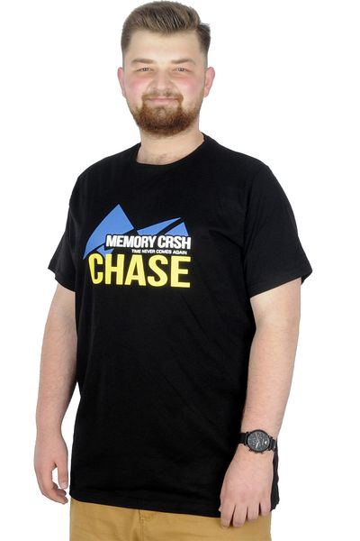 ModeXL Mode Xl Μπλουζάκι μεγάλου μεγέθους Bis Collar Chase 22193 Μαύρο