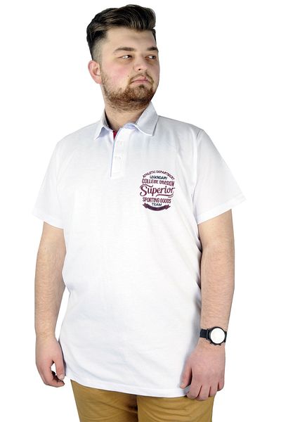 ModeXL Ανδρικό μπλουζάκι Mode Xl Polo Legendary Team 22314 Λευκό