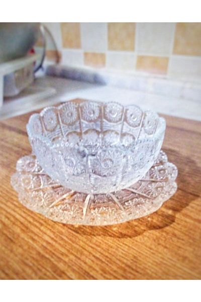 Rayan 12-Piece Cut Glass Compote Set for 6 People