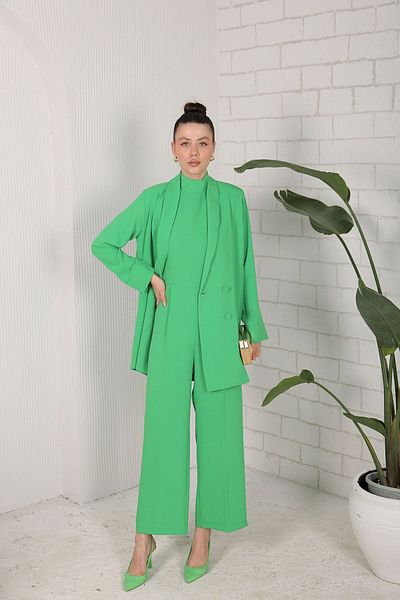 Melike Tatar Green Jacket Jumpsuit 32-9357