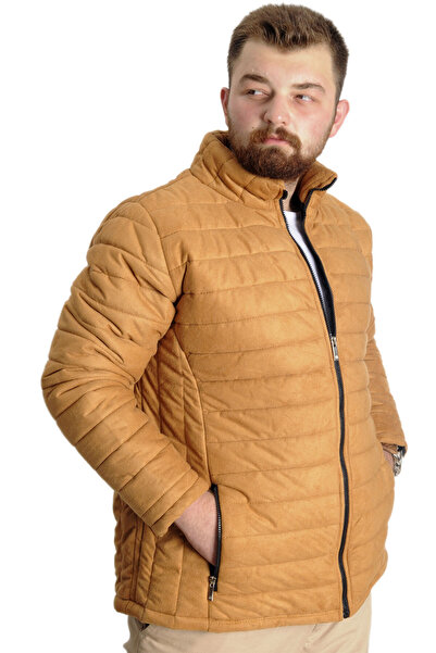 ModeXL Mode Xl Large Size Men's Coat Suede 23625 Yellow