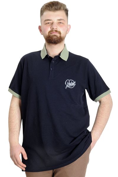 ModeXL Mode Xl Large Size Men's T-shirt Polo Potent 23348 Navy Blue