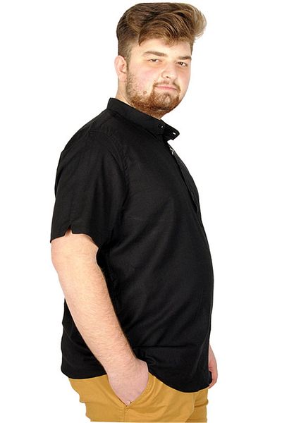 ModeXL Mode Xl Ανδρικό κοντομάνικο γιακά 20387 Μαύρο