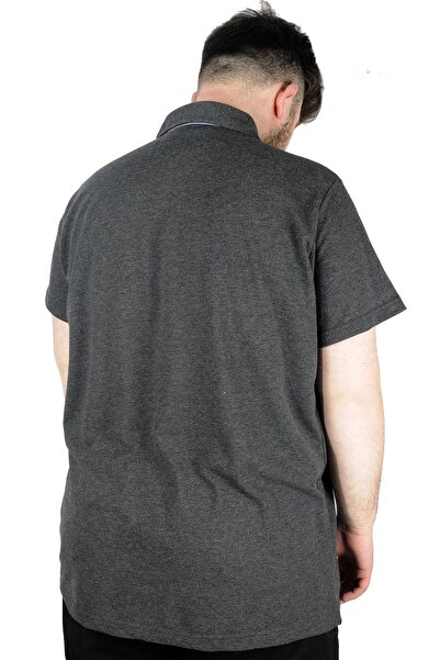 ModeXL Mode Xl Men's T Shirt Polo Legendary Team 22314 Anthramelange