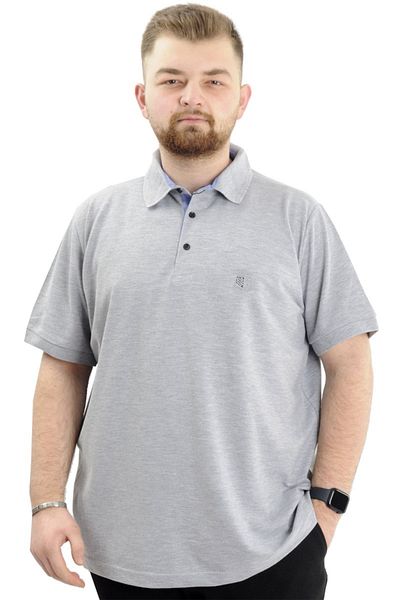 ModeXL Mode XL Oversize Ανδρικό μπλουζάκι πόλο με κέντημα Classic Pike 20553 Gimelange