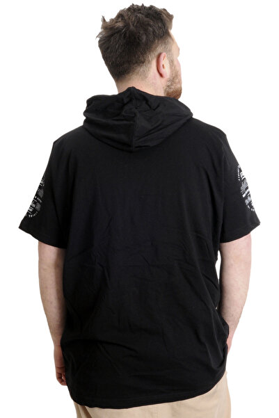 ModeXL Mode Xl Ανδρικό T-shirt με κουκούλα Born To Be Wild 23122 Μαύρο