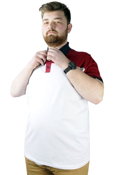 ModeXL Mode Xl Ανδρικό μπλουζάκι Polo Piece Md Logo 22300 Λευκό