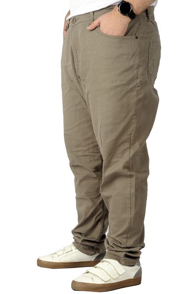 ModeXL Mode Xl Large Size Ανδρικό παντελόνι Gabardine 5 Pocket Nature Classic 22920 Μπεζ