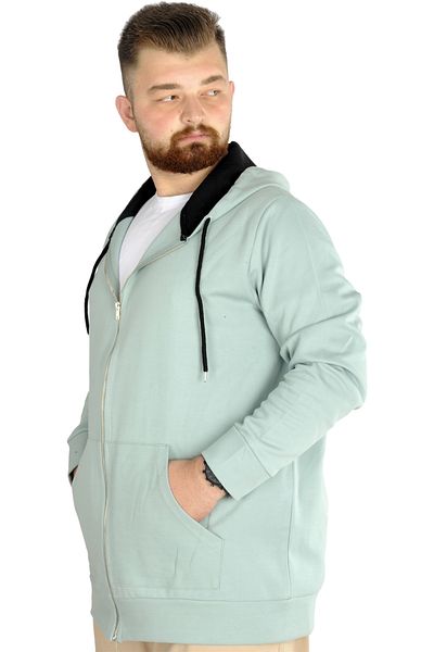 ModeXL Mode Xl Men's Cardigan Capson Zip Steel Interlock 21600 Water Green