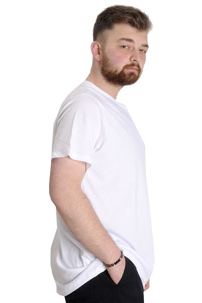 ModeXL Ανδρικό μπλουζάκι Forever 23138 Λευκό - Mode XL Plus Size