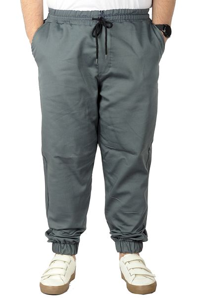 ModeXL Mode Xl Large Size Men's Linen Jogger Spring 21911b Anthracite