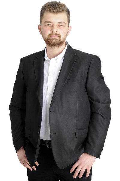 ModeXL Mode Xl Ανδρικό Μπουφάν Blazer Perfetto Plus 21022 Μαύρο