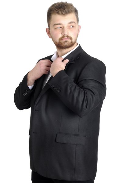 ModeXL Mode Xl Ανδρικό Μπουφάν Blazer Perfetto Plus 21022 Μαύρο