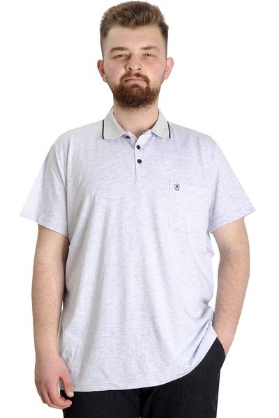 ModeXL Mode Xl Μπλουζάκι μεγάλου μεγέθους Polo Lycra Single Jersey Pocket 21558 Grimelange