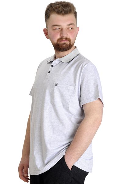 ModeXL Mode Xl Μπλουζάκι μεγάλου μεγέθους Polo Lycra Single Jersey Pocket 21558 Grimelange