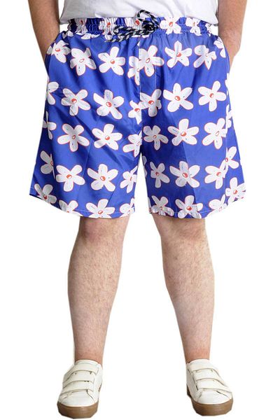 ModeXL Mode XL Large Size Men's Sea Shorts 23464 Navy Blue-Red