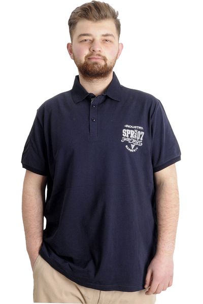 ModeXL Mode Xl Large Size Men's T-shirt Polo Industry 23316 Navy Blue