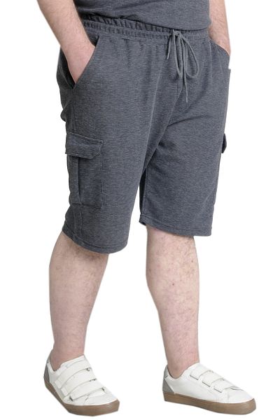 ModeXL Mode Xl Μεγάλο μέγεθος Ανδρικό σορτς Cargo Pocket Waffle 23500 Anthracellange