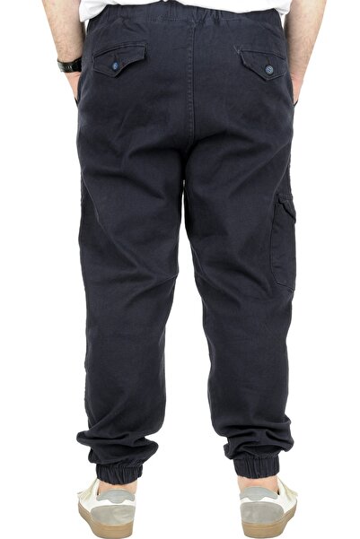 ModeXL Mode Xl Μεγάλο μέγεθος Ανδρικό παντελόνι Gabardine Cargo Jogger Nature 21927 Navy Blue