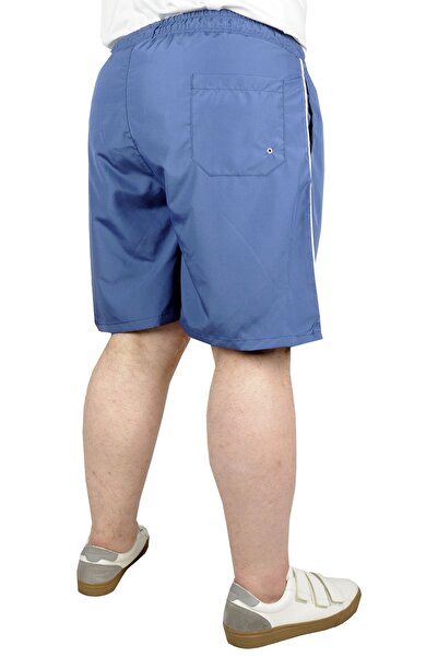 ModeXL Mode Xl Plus Size Swim Shorts White Line 21451 Indigo