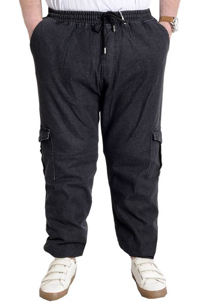 ModeXL Mode Xl Ανδρικό τζιν παντελόνι Chief Blue Elastic 23919 Μαύρο
