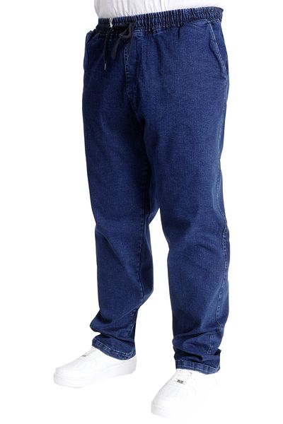 ModeXL Gloria Mode XL – sötétkék férfi kocogó farmernadrág, nagy méretű, elasztikus, egyenes lábú 23918